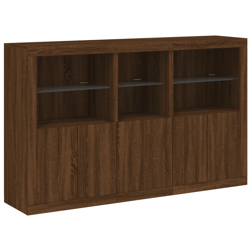 Dressoir met LED-verlichting 162x37x100 cm