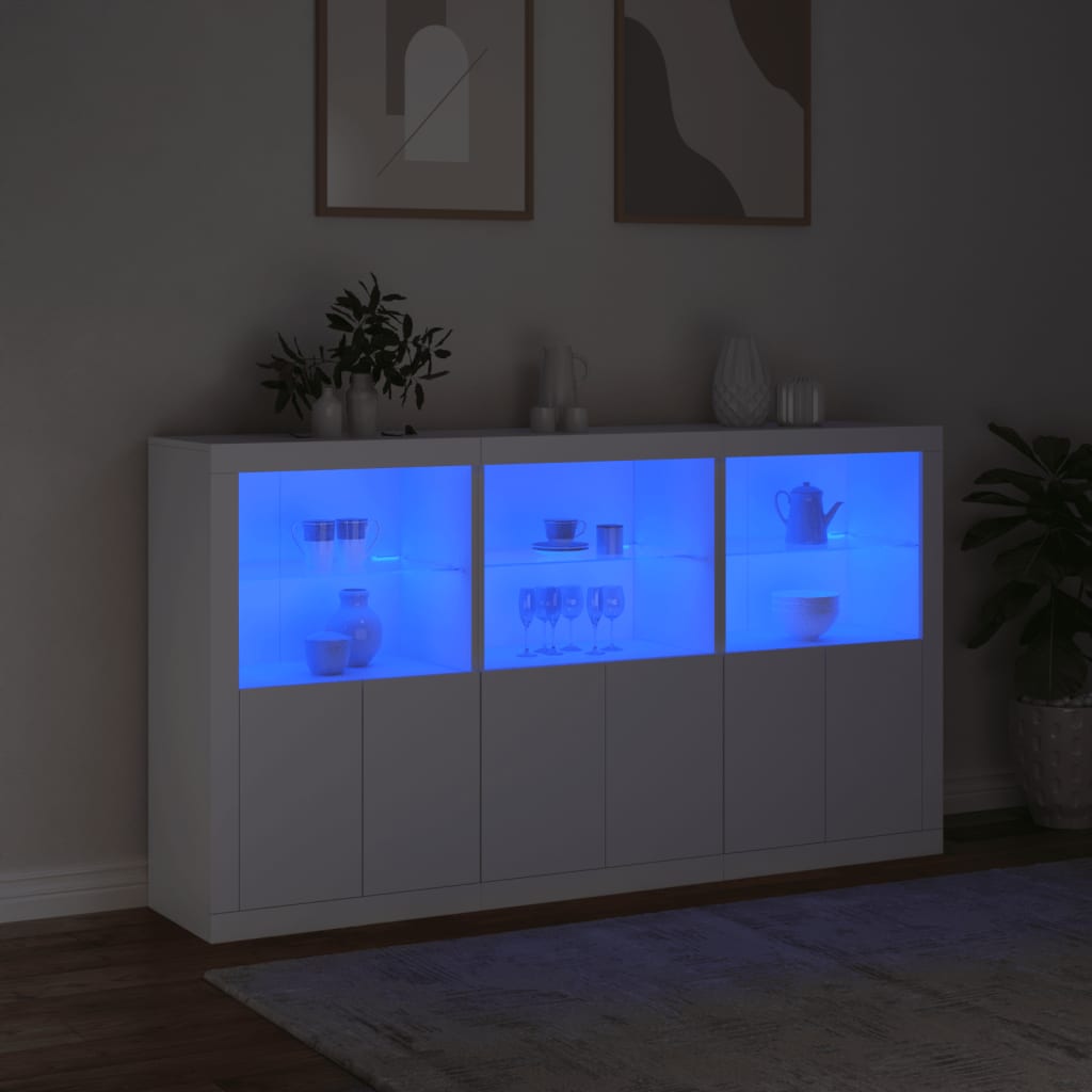 Dressoir met LED-verlichting 181,5x37x100 cm