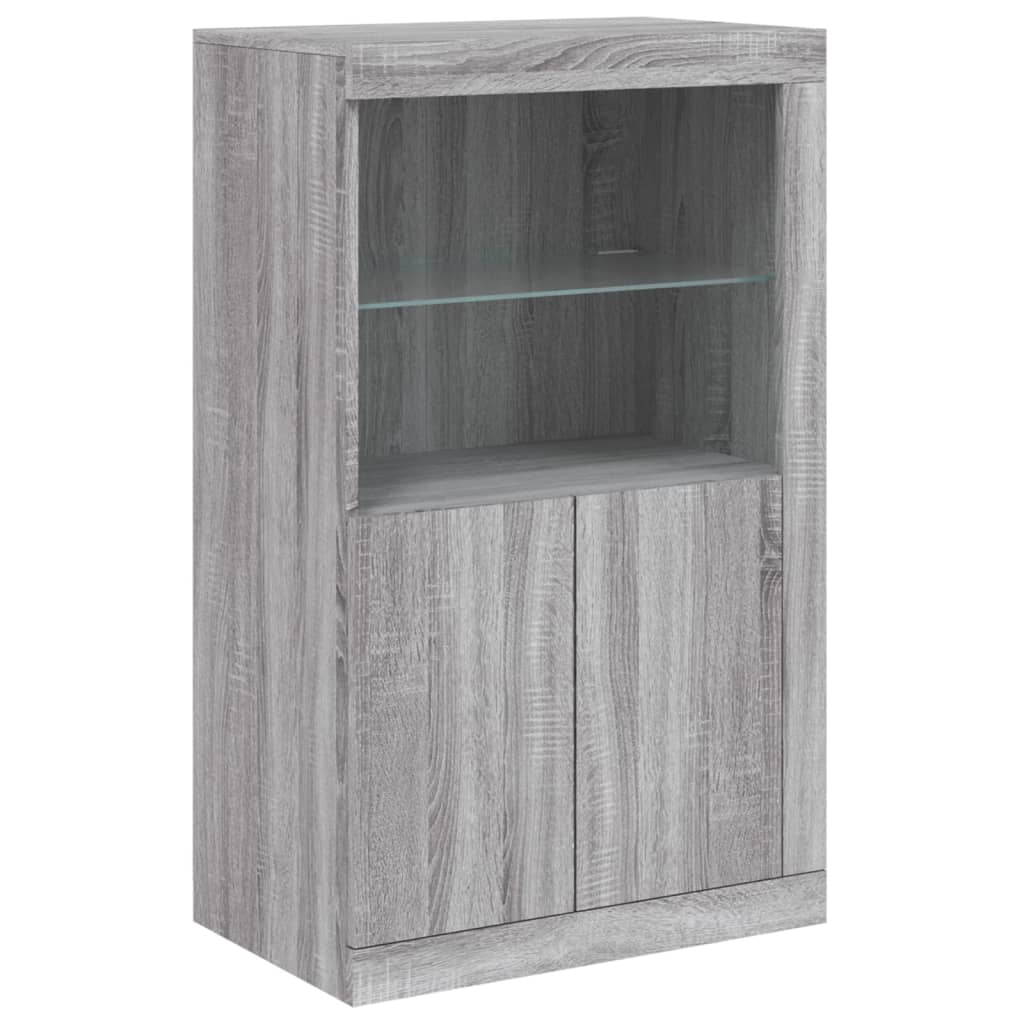 Dressoir met LED-verlichting 181,5x37x100 cm