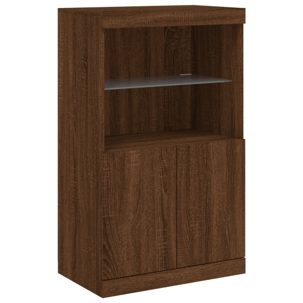 Dressoir met LED-verlichting 181,5x37x100 cm