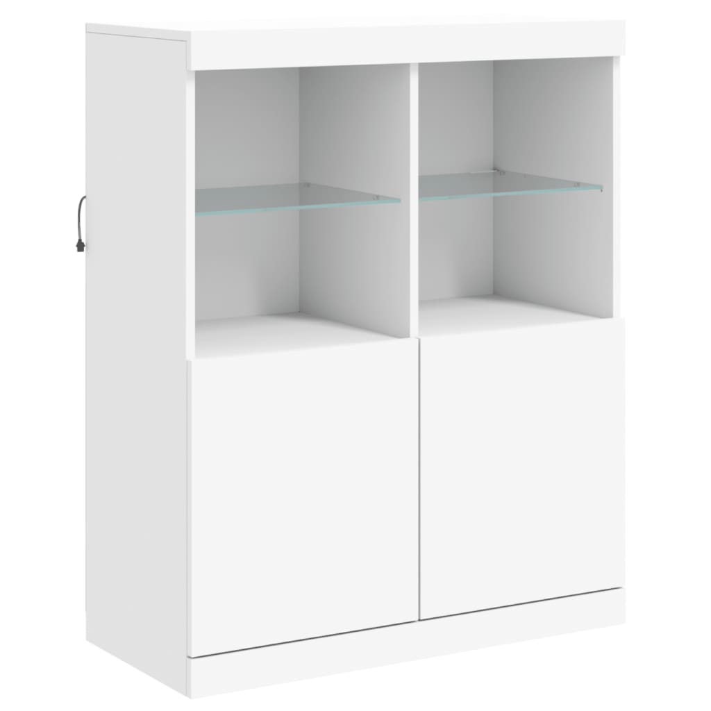 Dressoir met LED-verlichting 202x37x100 cm eikenkleurig