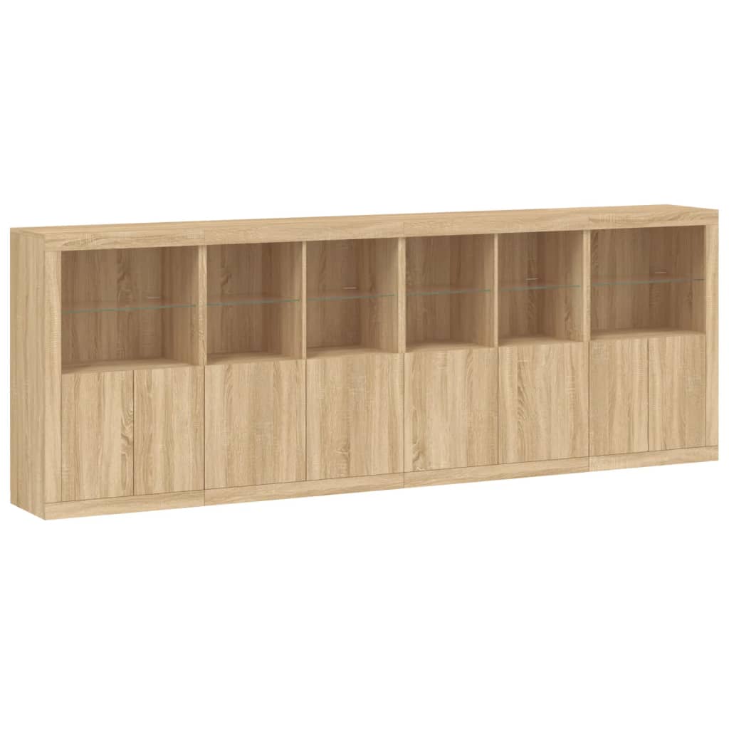 Dressoir met LED-verlichting 283x37x100 cm