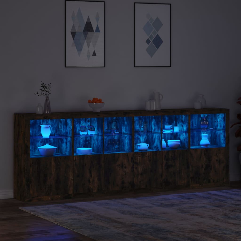 Dressoir met LED-verlichting 283x37x100 cm