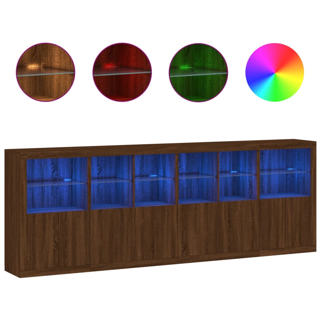 Dressoir met LED-verlichting 283x37x100 cm