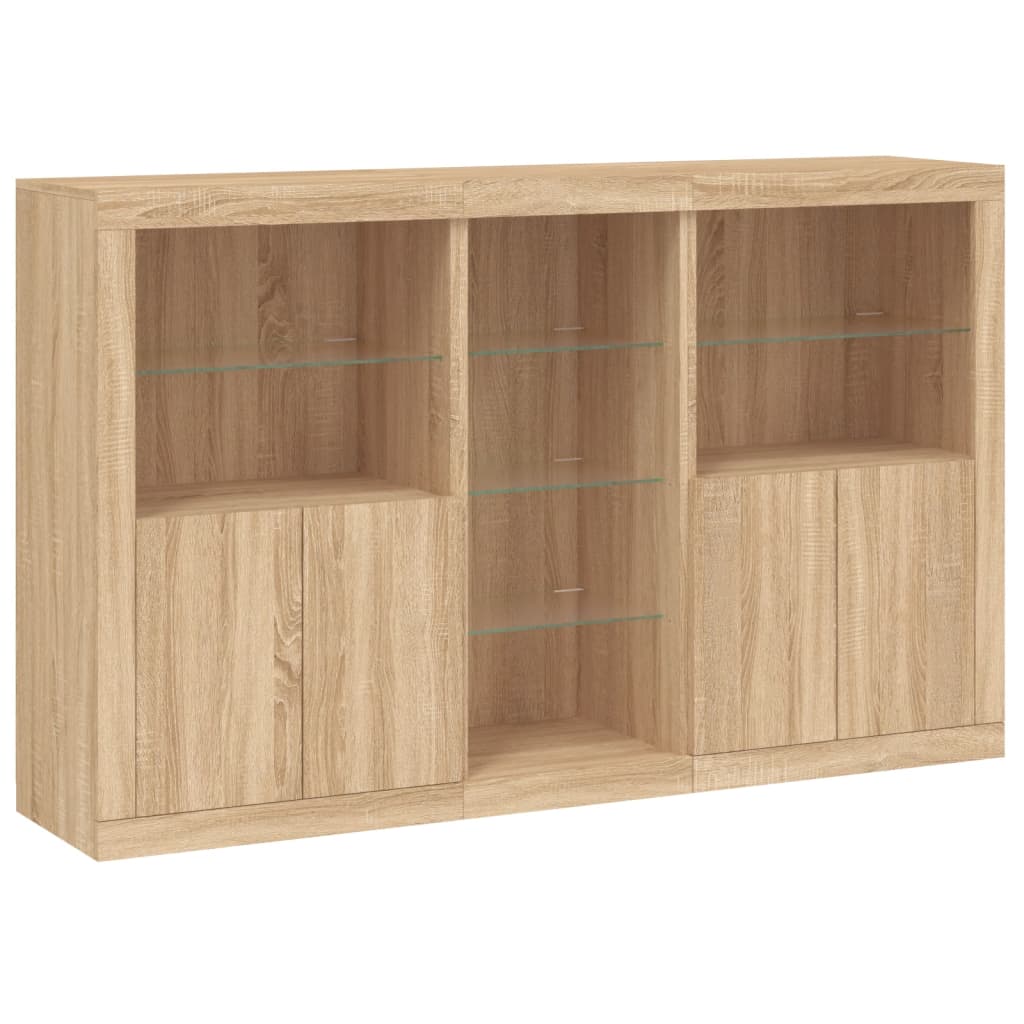 Dressoir met LED-verlichting 162x37x100 cm