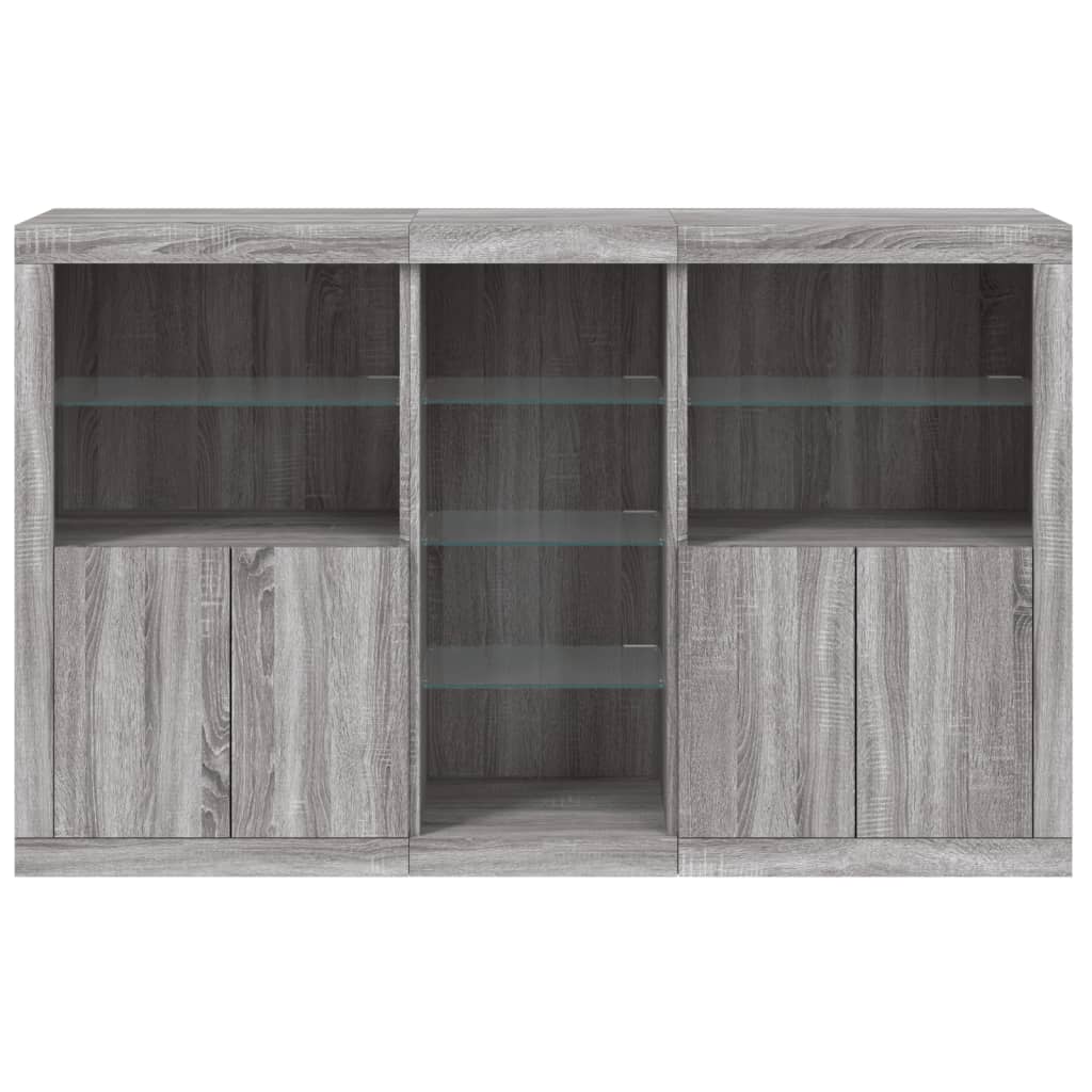 Dressoir met LED-verlichting 162x37x100 cm