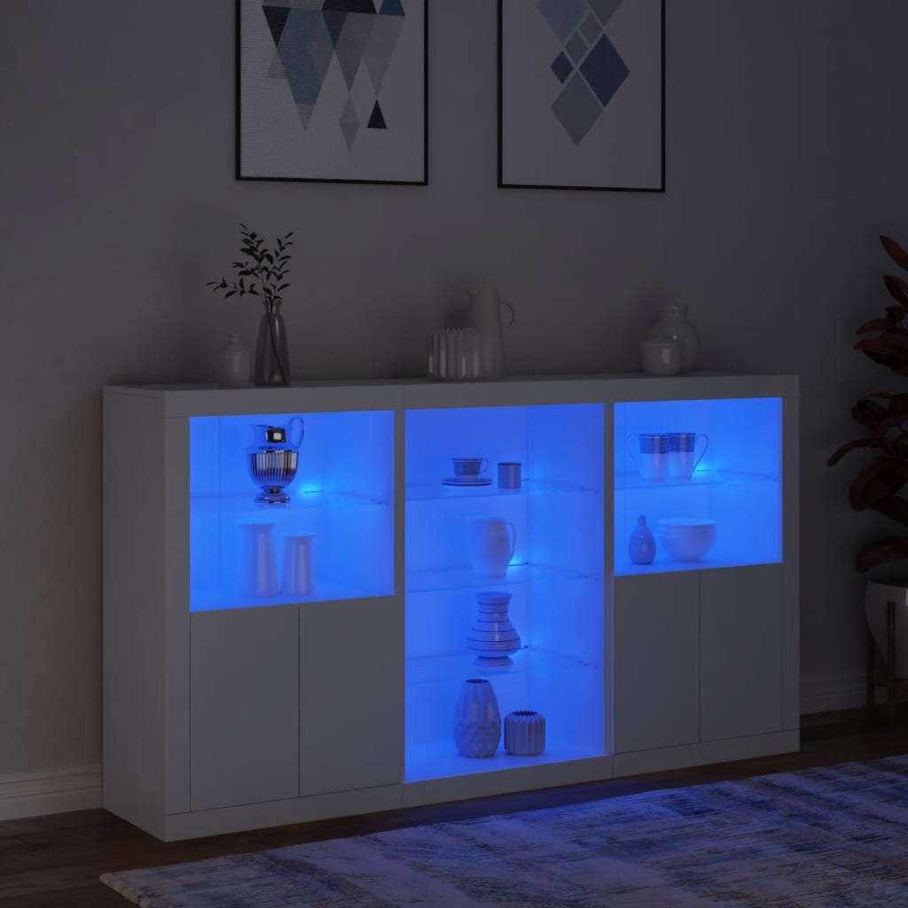 Dressoir met LED-verlichting 181,5x37x100 cm