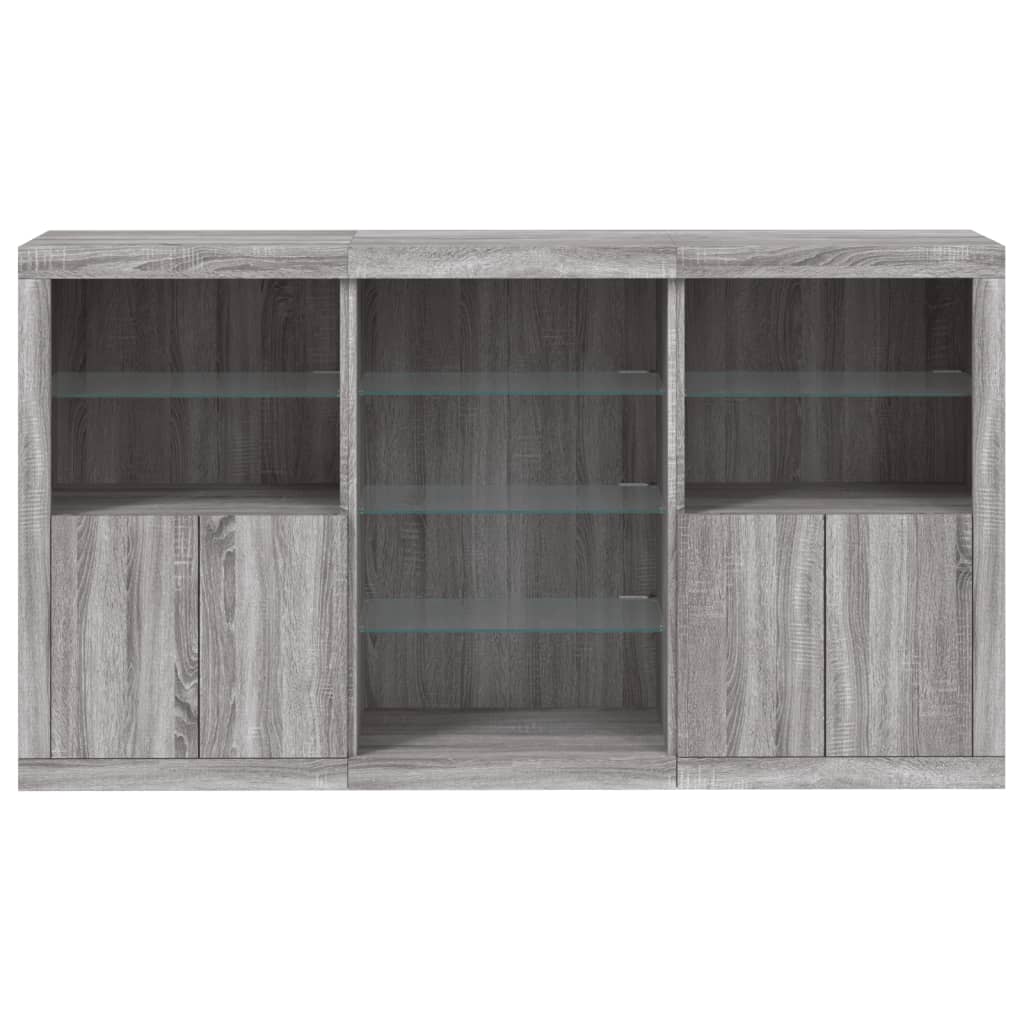 Dressoir met LED-verlichting 181,5x37x100 cm