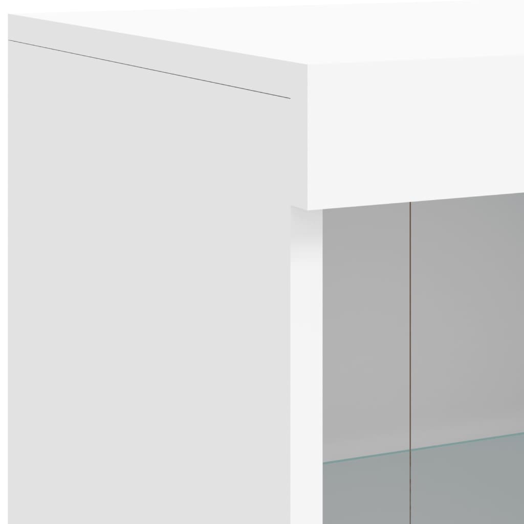 Dressoir met LED-verlichting 202x37x100 cm eikenkleurig