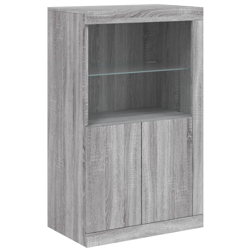 Dressoir met LED-verlichting 202x37x100 cm