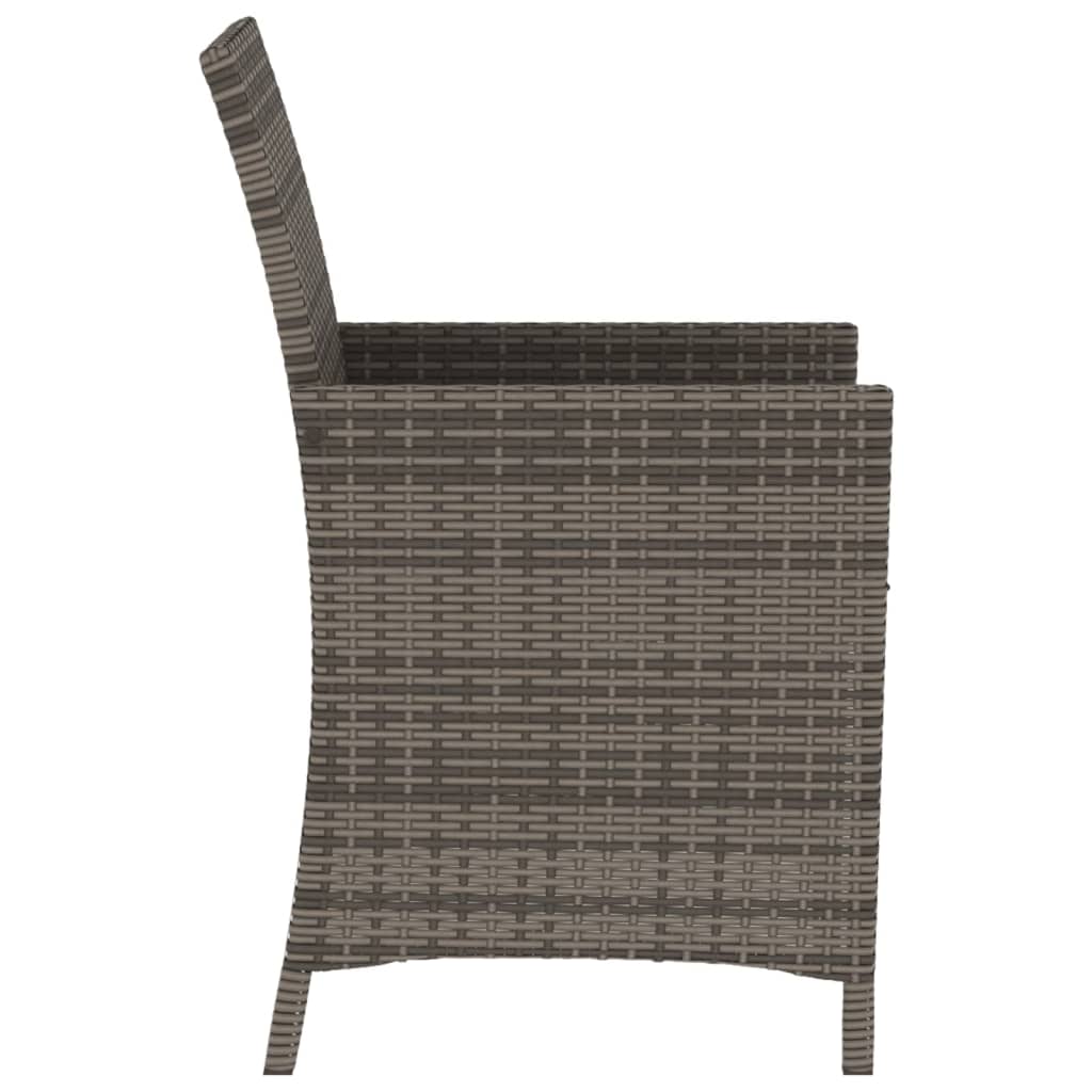 3-delige Bistroset met kussens poly rattan