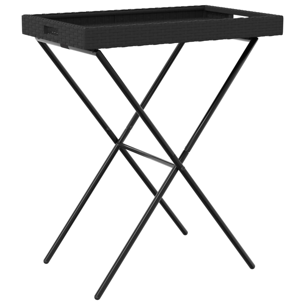 Dienbladtafel inklapbaar 65x40x75 cm poly rattan