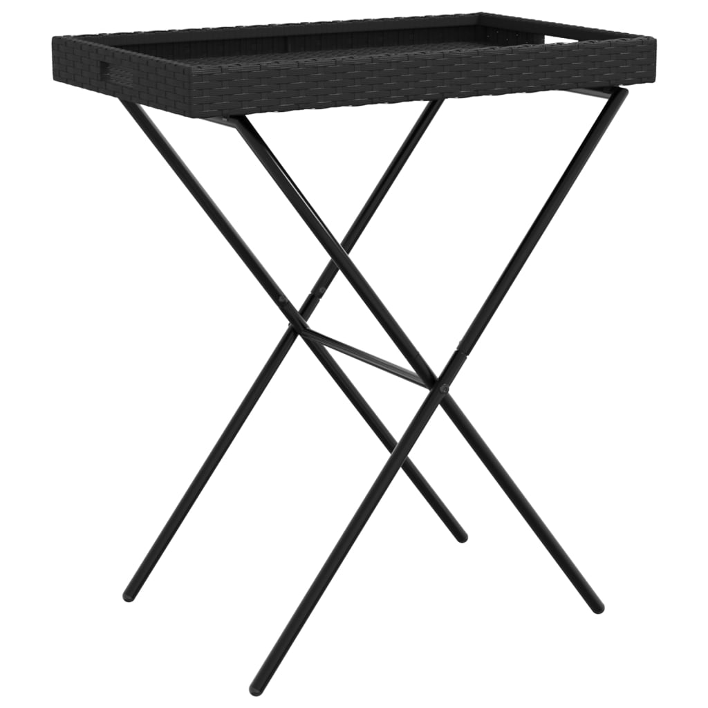 Dienbladtafel inklapbaar 65x40x75 cm poly rattan