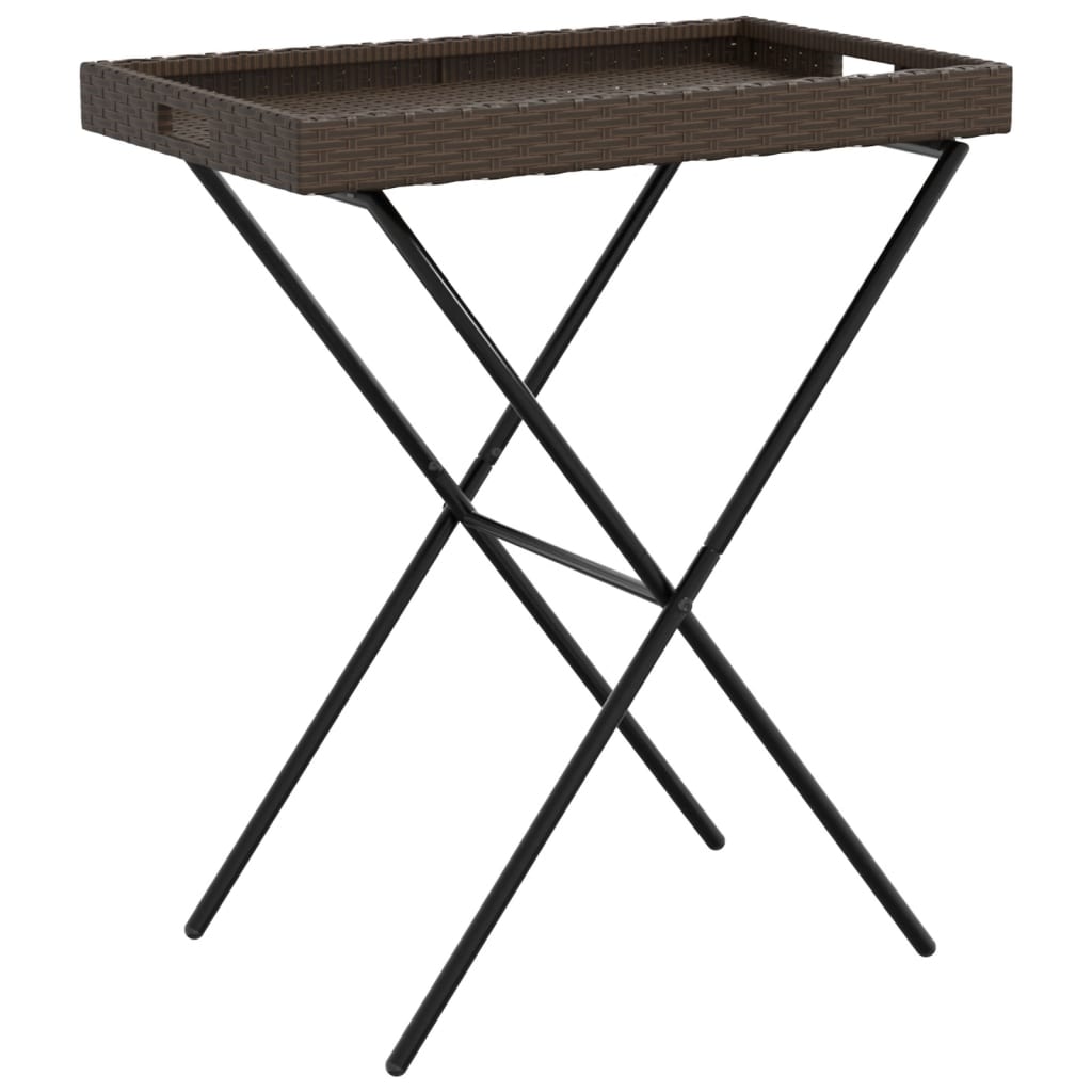 Dienbladtafel inklapbaar 65x40x75 cm poly rattan