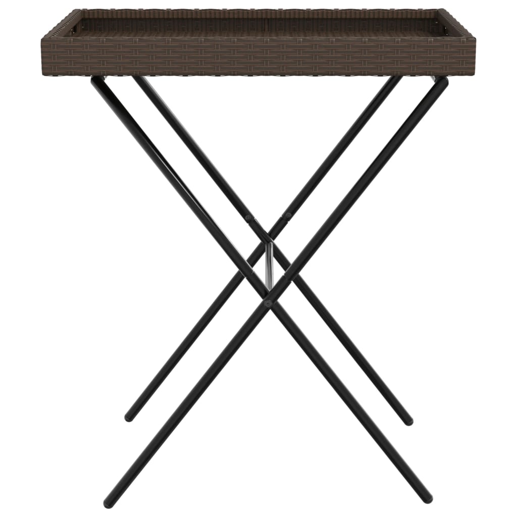 Dienbladtafel inklapbaar 65x40x75 cm poly rattan