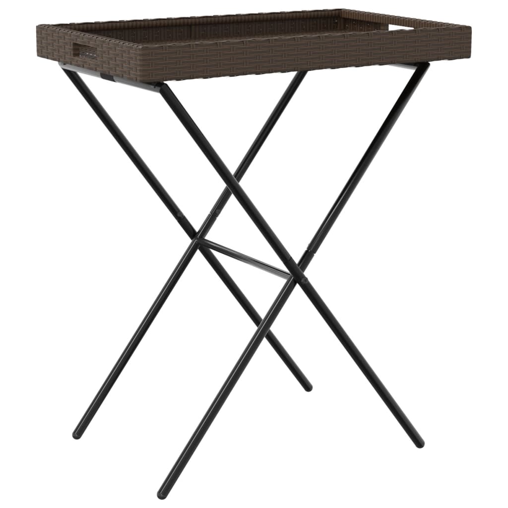 Dienbladtafel inklapbaar 65x40x75 cm poly rattan