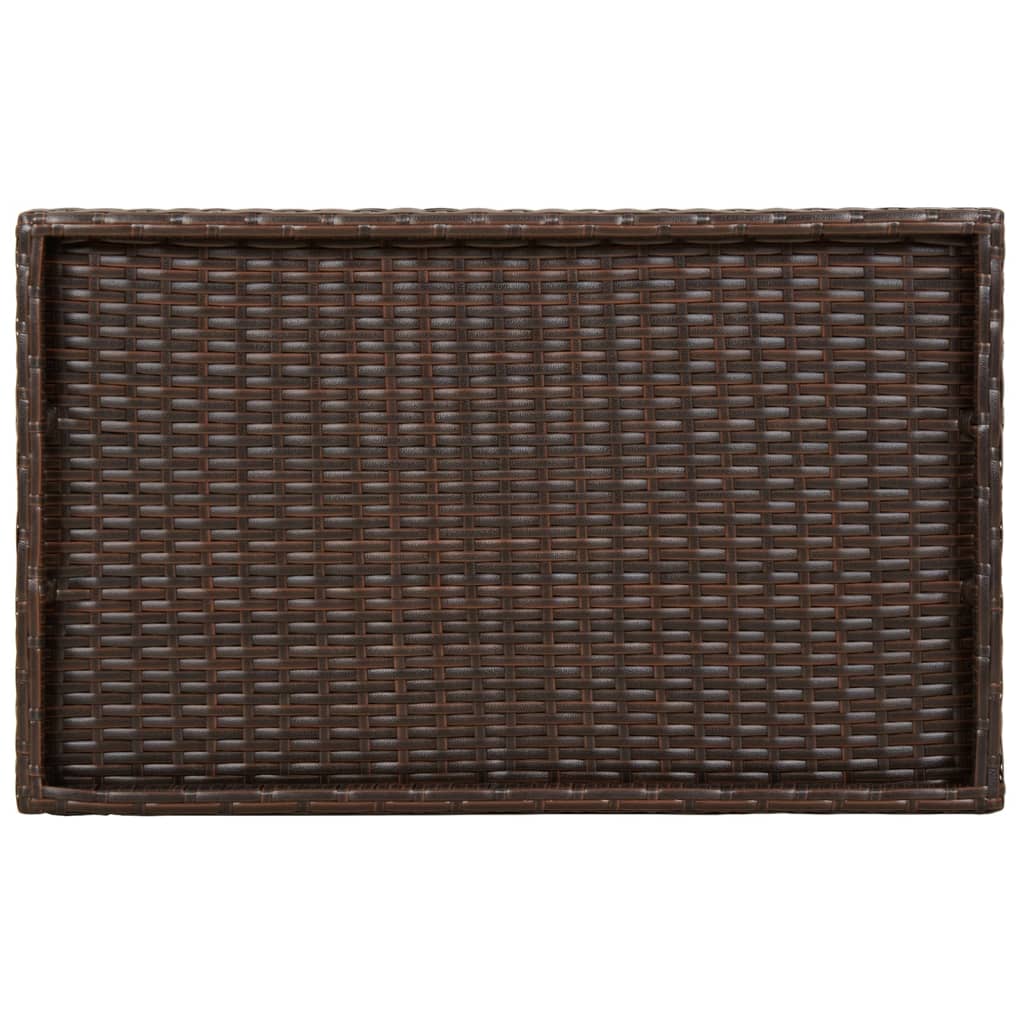 Dienbladtafel inklapbaar 65x40x75 cm poly rattan