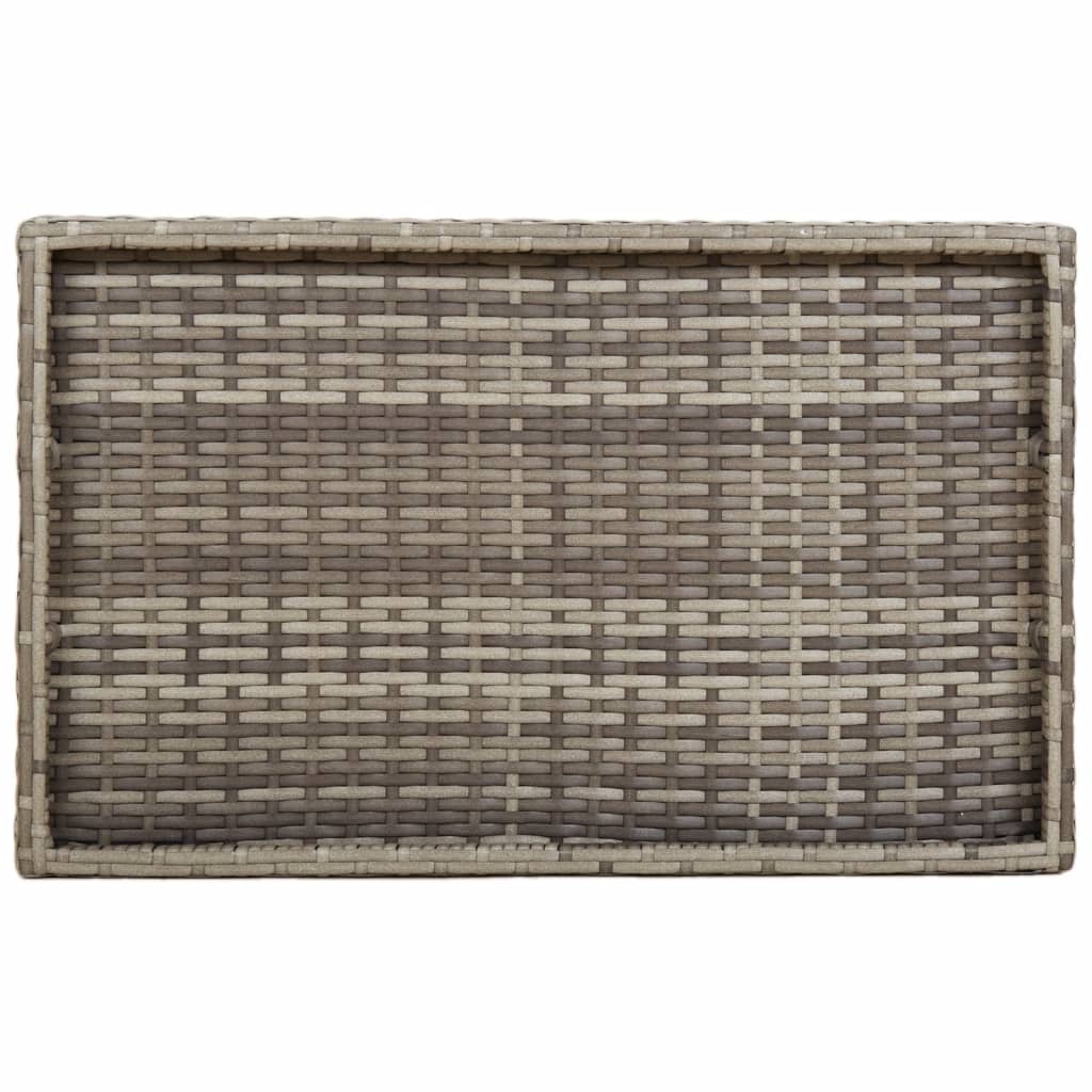 Dienbladtafel inklapbaar 65x40x75 cm poly rattan