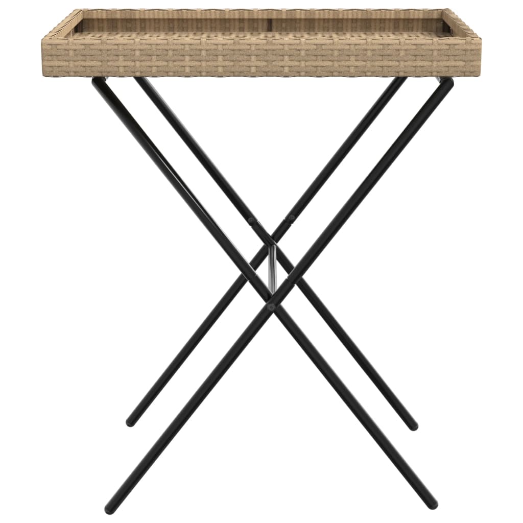 Dienbladtafel inklapbaar 65x40x75 cm poly rattan