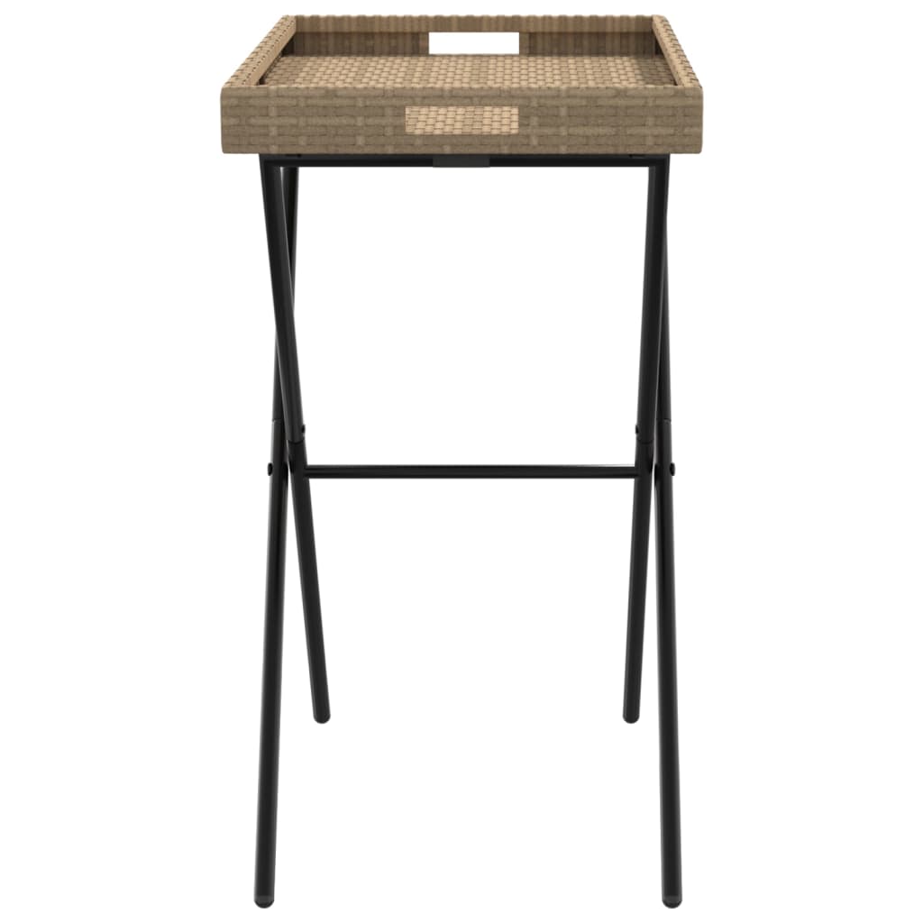 Dienbladtafel inklapbaar 65x40x75 cm poly rattan