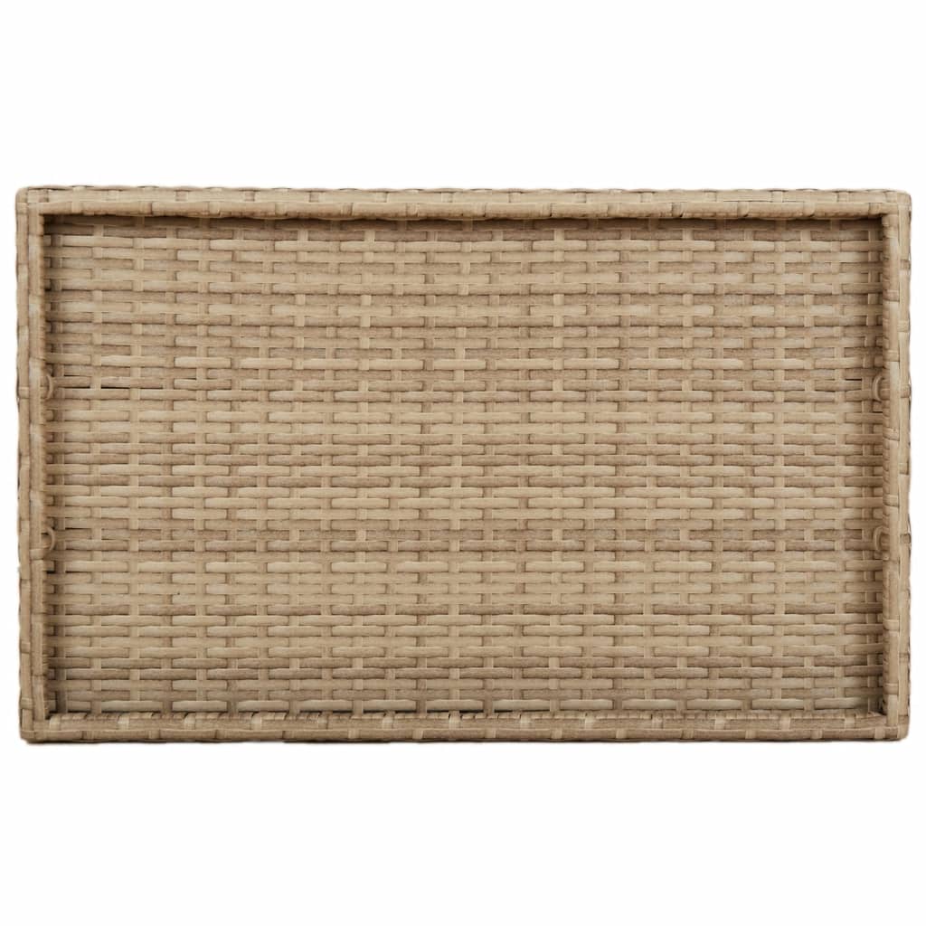 Dienbladtafel inklapbaar 65x40x75 cm poly rattan