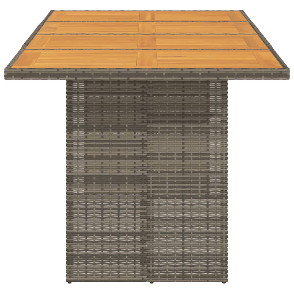 Tuintafel met glazen blad 190x80x74 cm poly rattan