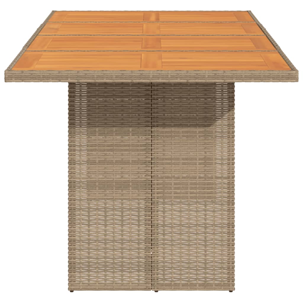 Tuintafel met glazen blad 190x80x74 cm poly rattan