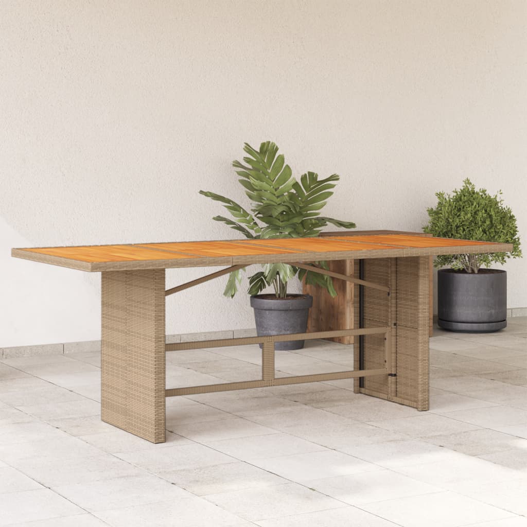 Tuintafel met glazen blad 190x80x74 cm poly rattan