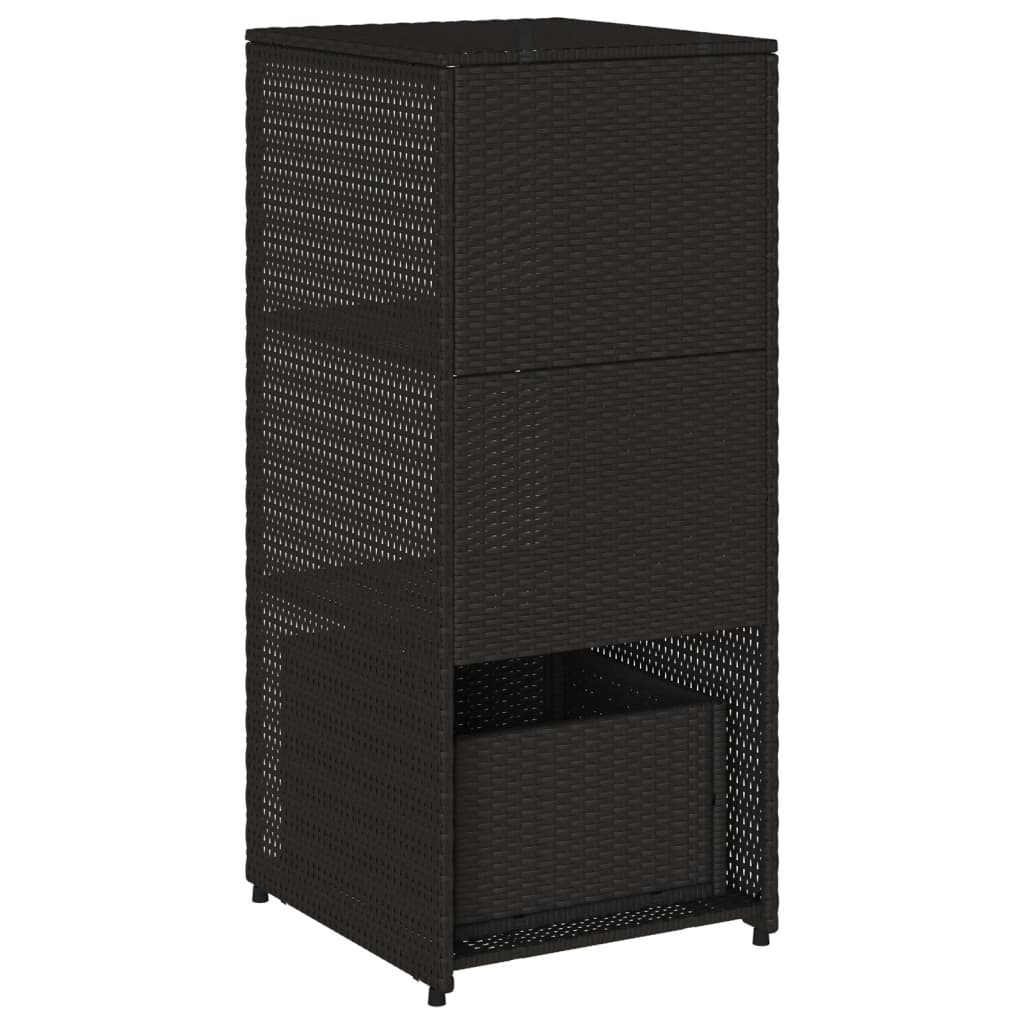 Tuinkast 50x55x115 cm poly rattan