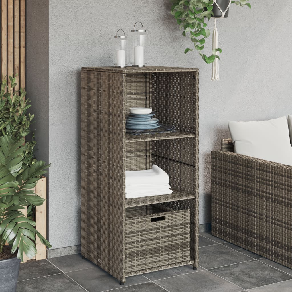 Tuinkast 50x55x115 cm poly rattan