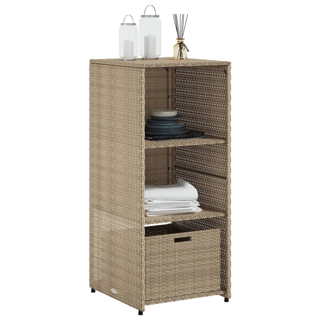 Tuinkast 50x55x115 cm poly rattan