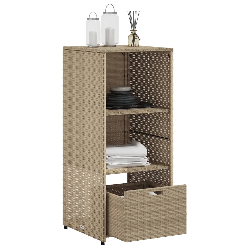 Tuinkast 50x55x115 cm poly rattan