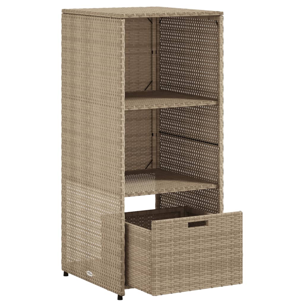 Tuinkast 50x55x115 cm poly rattan