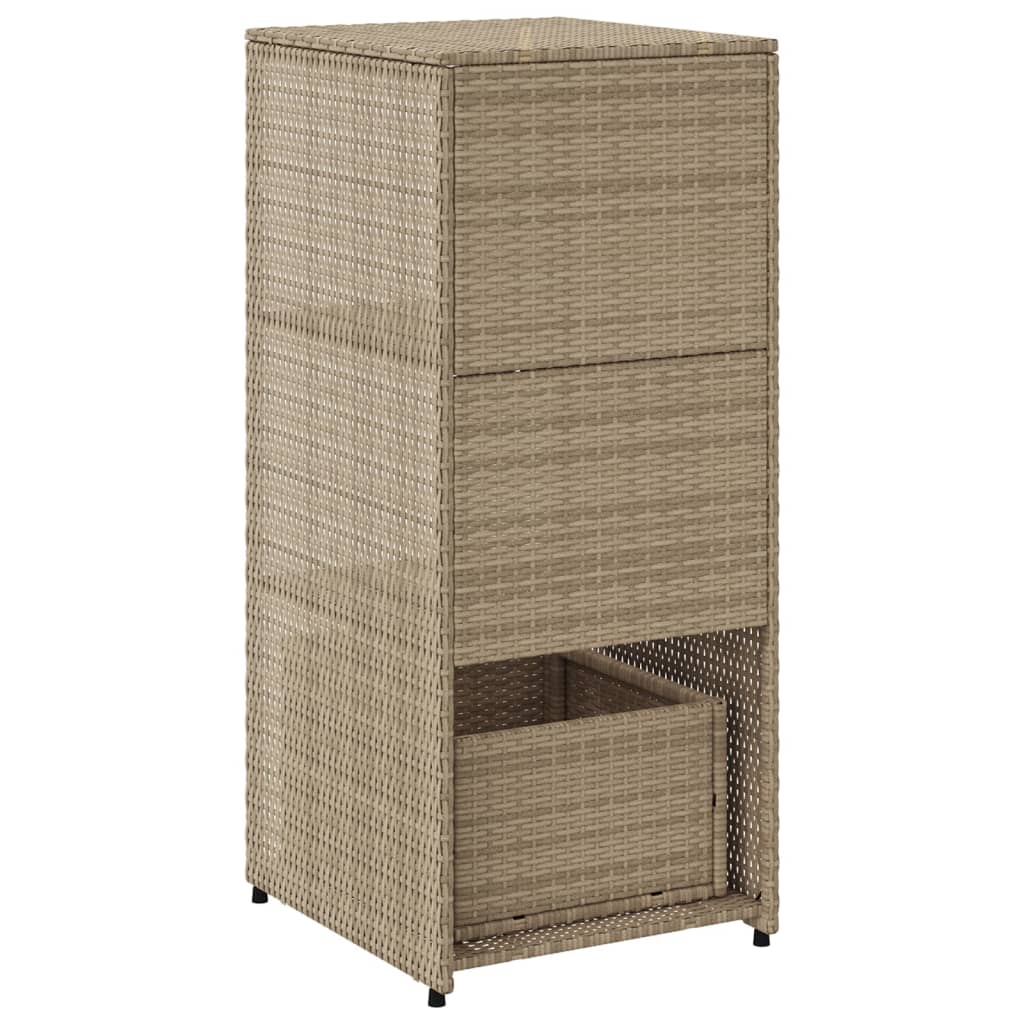 Tuinkast 50x55x115 cm poly rattan