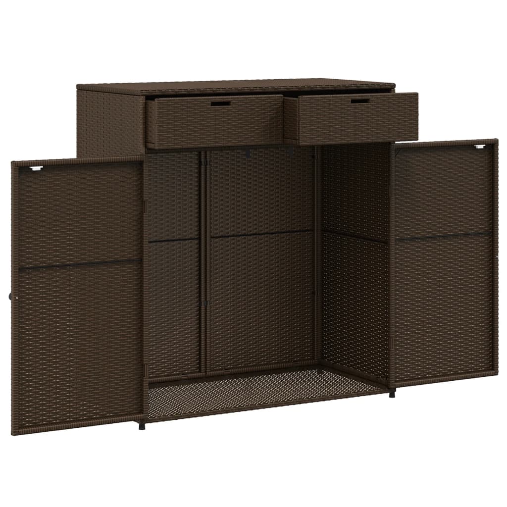 Tuinkast 105x55x113 cm poly rattan