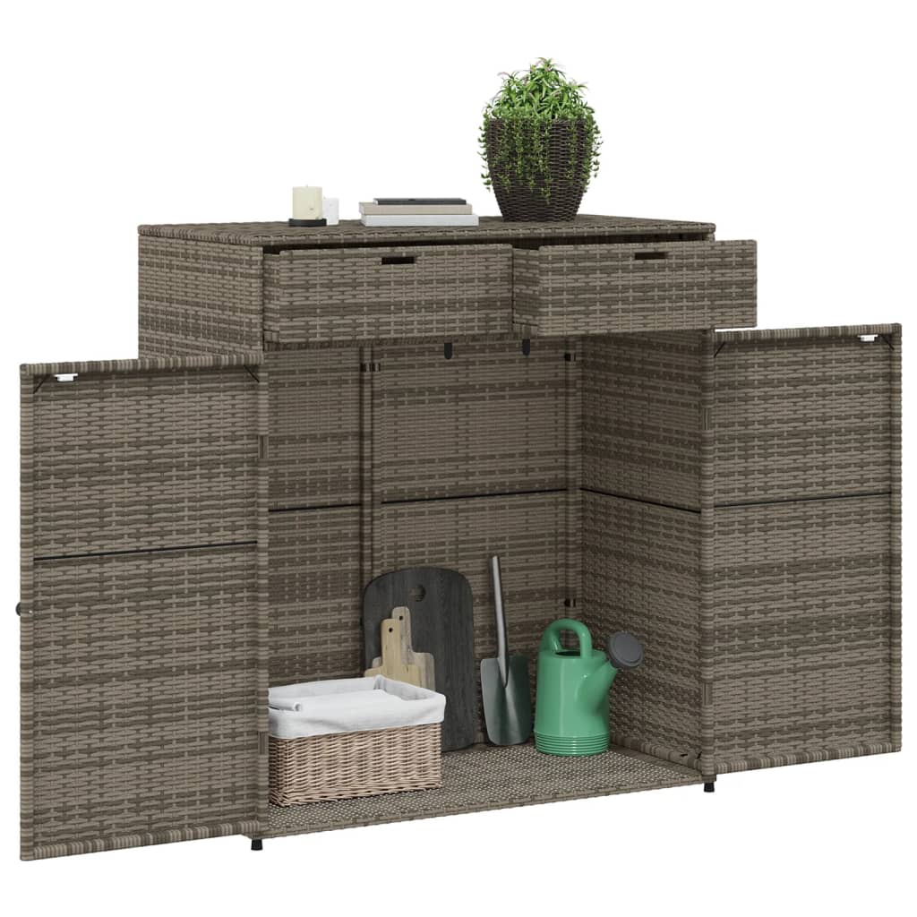 Tuinkast 105x55x113 cm poly rattan