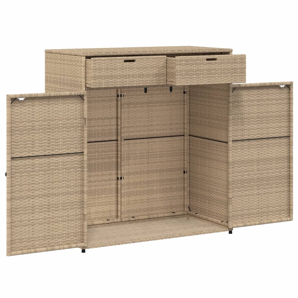 Tuinkast 105x55x113 cm poly rattan