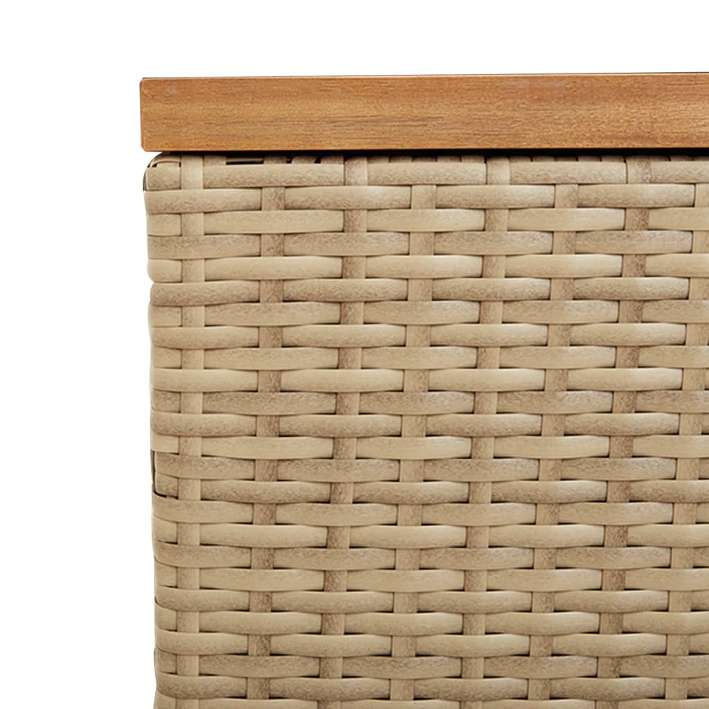 Tuinbox 220x50x54 cm poly rattan en acaciahout