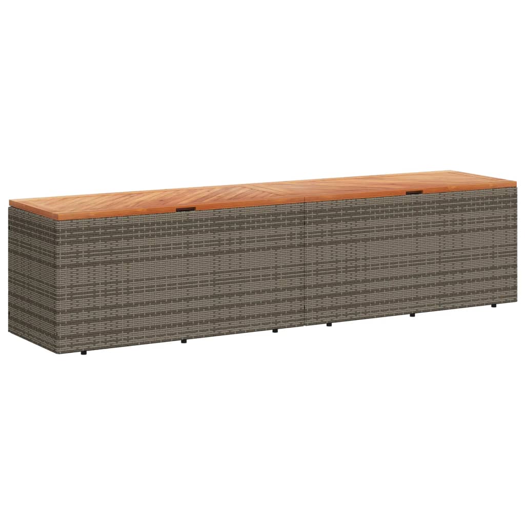 Tuinbox 220x50x54 cm poly rattan en acaciahout