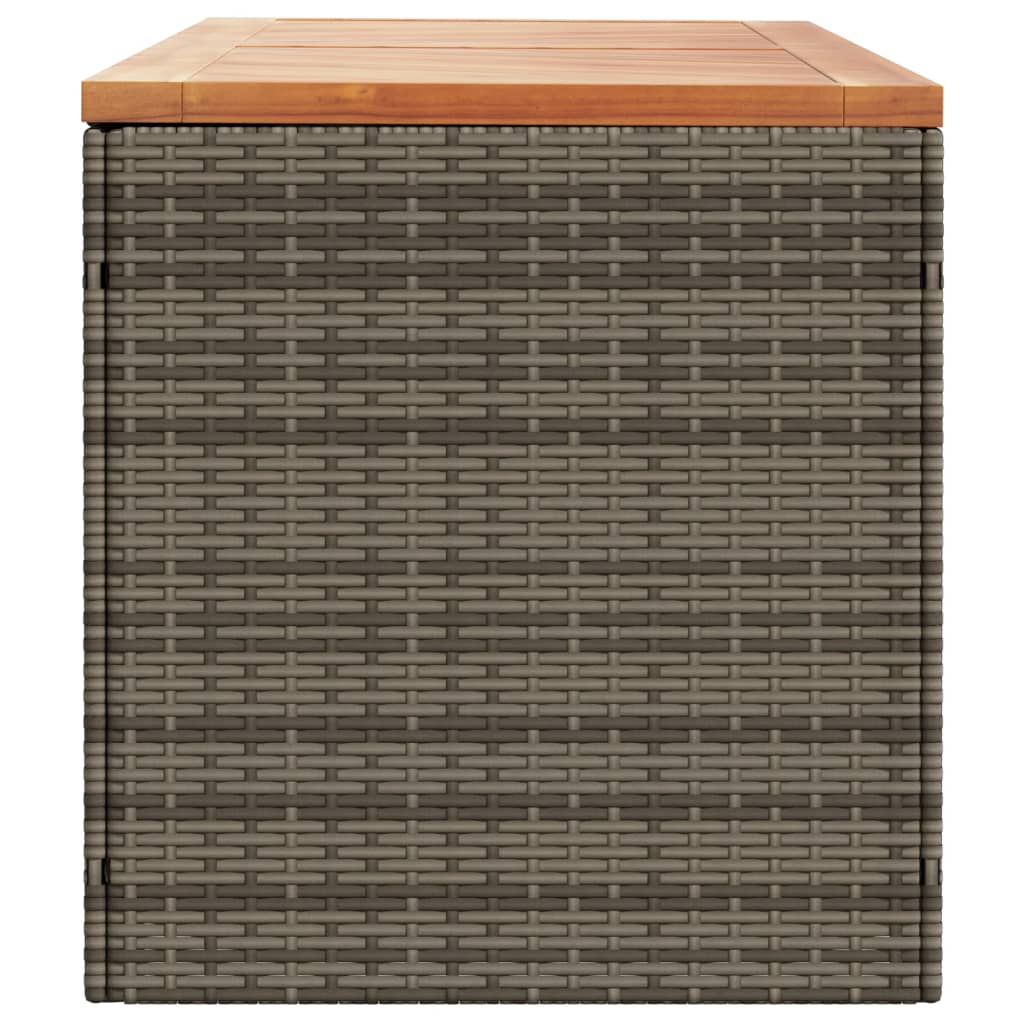 Tuinbox 220x50x54 cm poly rattan en acaciahout