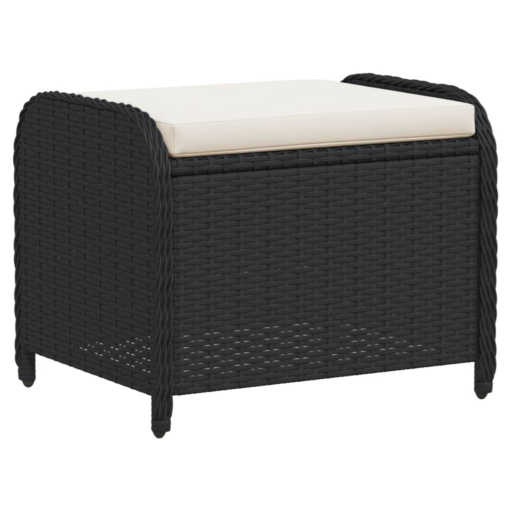 Tuinkruk met kussen 58x46x46 cm poly rattan