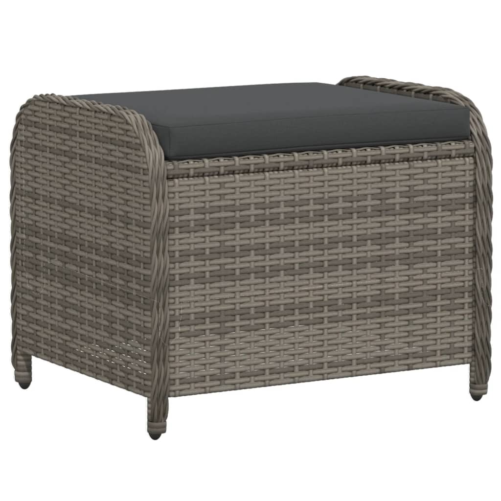 Tuinkruk met kussen 58x46x46 cm poly rattan