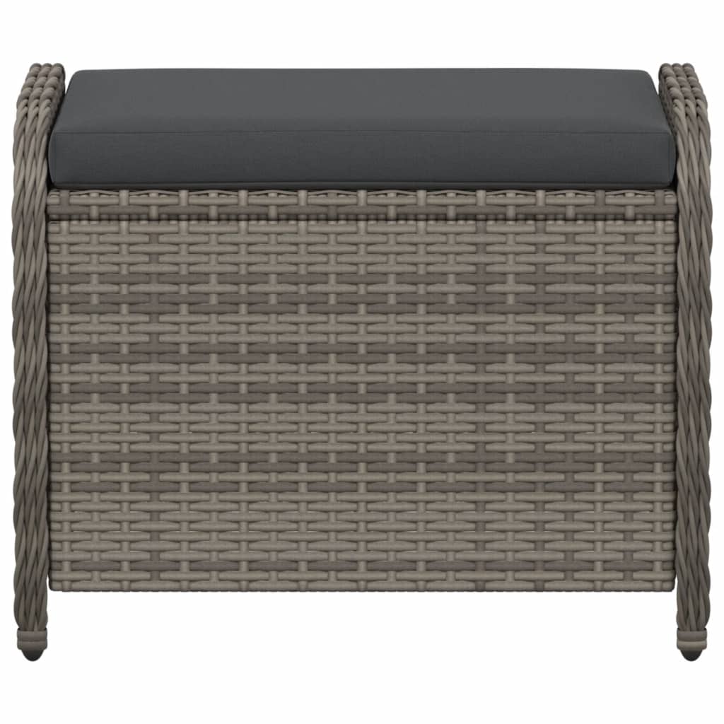 Tuinkruk met kussen 58x46x46 cm poly rattan