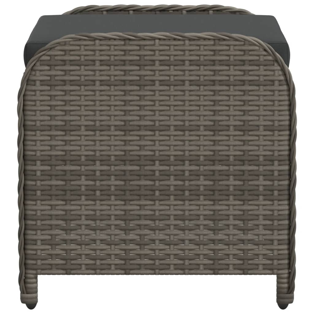 Tuinkruk met kussen 58x46x46 cm poly rattan