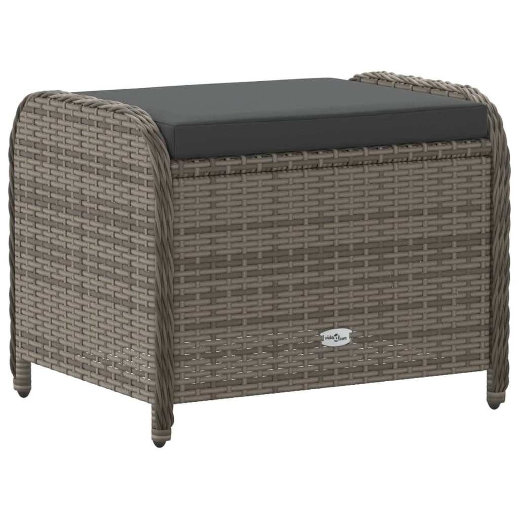 Tuinkruk met kussen 58x46x46 cm poly rattan