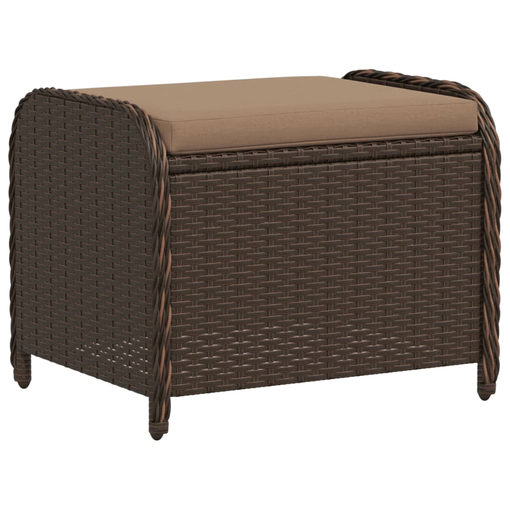 Tuinkruk met kussen 58x46x46 cm poly rattan