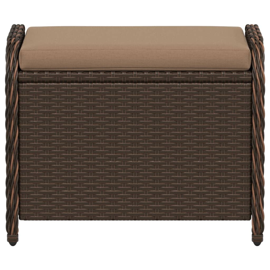 Tuinkruk met kussen 58x46x46 cm poly rattan