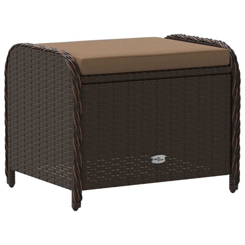 Tuinkruk met kussen 58x46x46 cm poly rattan