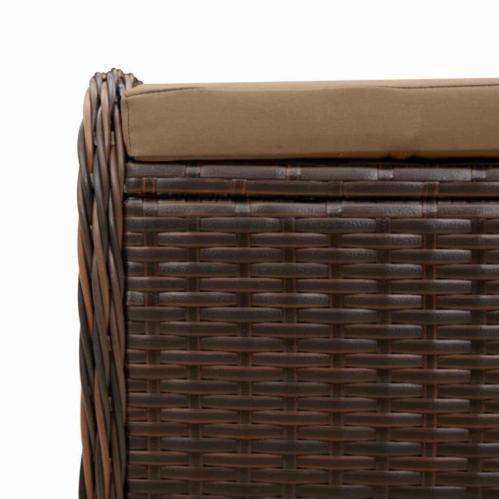 Tuinkruk met kussen 58x46x46 cm poly rattan