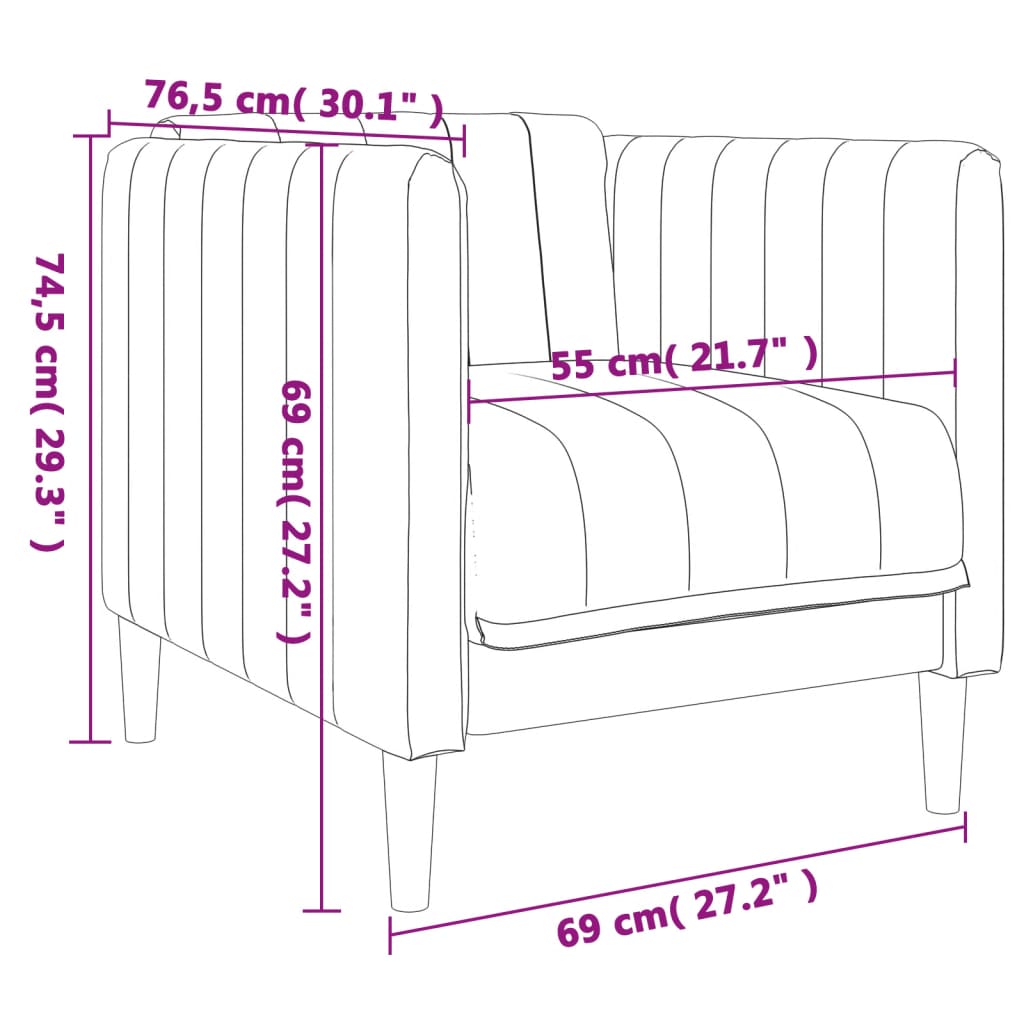 2-delige Loungeset stof